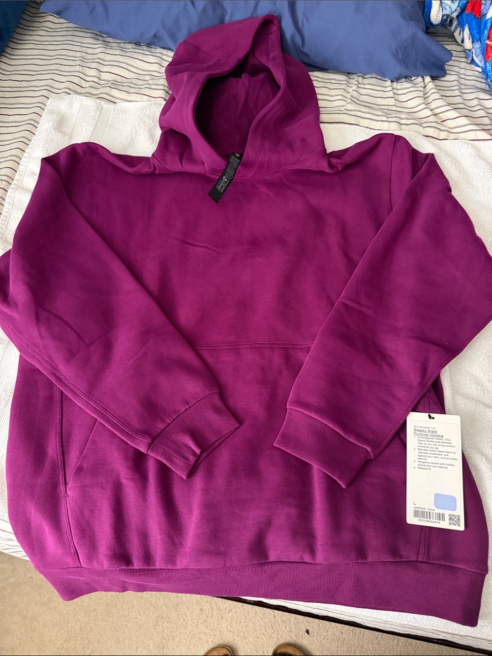 Mens Steady State Pullover Hoodie - Solid Cozy Sweatshirt